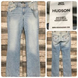 Hudson Beth Motion Baby Boot Jeans Women’s 33 Light Wash Blue (Inseam 34)